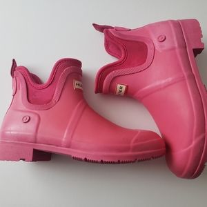 Hunter for Target pink short rain boots size 8